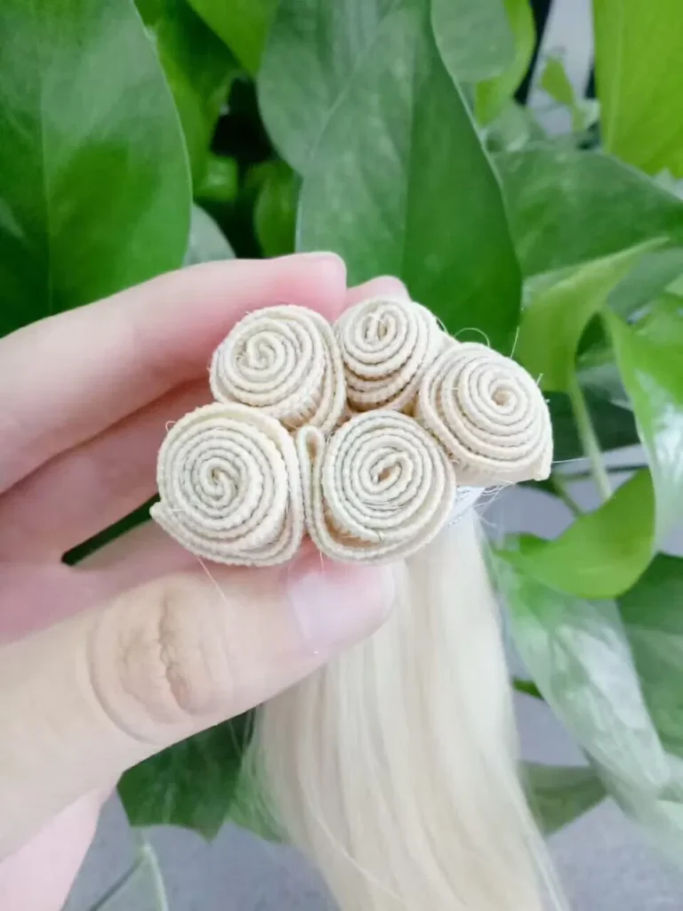 100% Human Hair Hand Tied Weft Extensions for European Styles