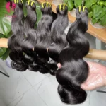 12A Grade Wholesale Raw Virgin Double Drawn Body Wave Bundles Vendor Cuticle Aligned Human Hair Extensions Bundle