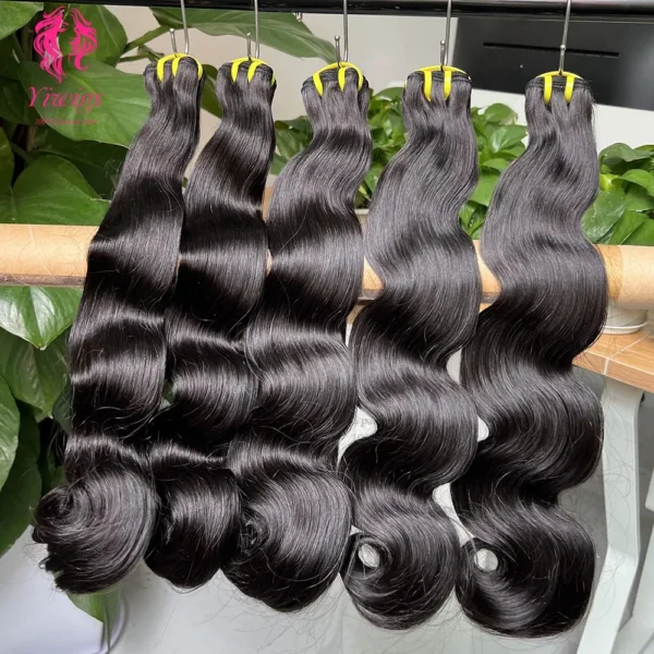 12A Grade Wholesale Raw Virgin Double Drawn Body Wave Bundles Vendor Cuticle Aligned Human Hair Extensions Bundle