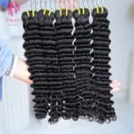 12A Mink Brazilian Virgin Hair 100% Raw Hair Vendor Virgin Cuticle Aligned Deep Wave Human Hair Bundles