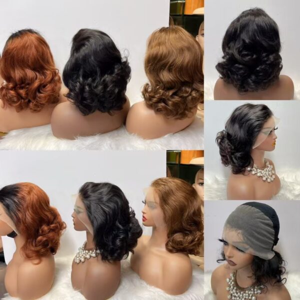 13x4 bouncy loose 250density human hair 057