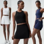 2 PCS Fantastic Summer Outfits Crewneck Padded Tank Tops + Lace Hem Athletic Skirts with Pockets and Shorts, Custom Logo Paddle Tennis Clothes for Ladies