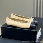 2024 new autumn style small fragrant style flat shoes round toe shallow mouth color block braided daily casual ballet shoes for women