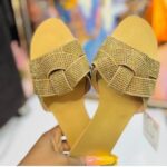 2024 popular model ZAR new pressed diamond decorated women's slippers European and American women's sandals sandals summer flat bottom