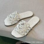 2025 cross-border new casual beach slippers Nigeria Southeast Asia 3D hollow flat bottom one-word strap women's slippers
