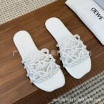2025 cross-border new casual beach slippers Nigeria Southeast Asia 3D hollow flat bottom one-word strap women's slippers