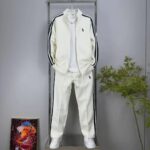 2025 new men's high-end stand-up collar sports suit jacket sports two-piece set casual trend light luxury versatile style