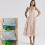 2025 New Summer Slim Suspender Long Skirt European and American Style Fashion Printed Halter Neck Lace Dress
