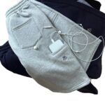 2025 spring and summer new style American retro trendy shorts embroidered loose sweatpants
