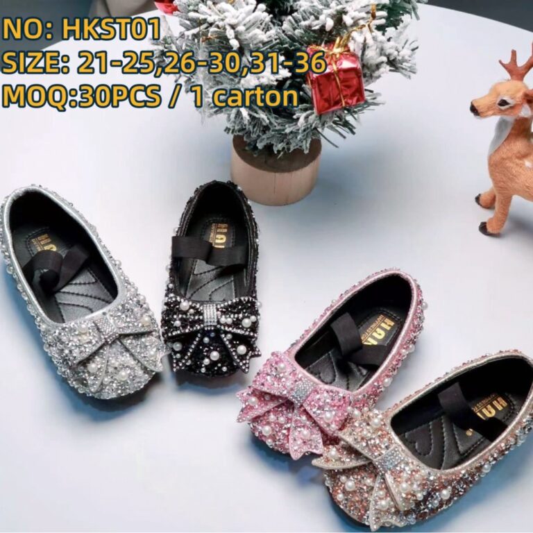 2025 Summer Bow Lady Girl Princess Baby Rhinestone Single Shoes Leather Shoes Dance Wholesale Crystal Princess Style