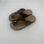 2026 European and American foreign trade flip-flops for women, trendy flip-flops for outer wear, non-slip, fashionable flat bottom cork flip-flops, large size factory ready stock