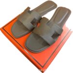 2026 foreign trade cross-border classic H slippers sheepskin flat slippers beach slippers women's sandals