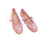 2026 New Mary Jane Shoes Women's Ballet Style Flat Shoes Pearl Embroidered Mesh Shallow Mouth Round Toe Casual Shoes