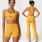 7PCS Premium Quality Sexy Activewear Set Fitness Clothes for Women, Long Sleeve Cropped Cape + Sports Bra + Gym Shorts+Yoga Leggings + Flare Sweatpants