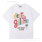 American foreign trade pattern printed short-sleeved men's and women's 2025 new t-shirt summer casual loose heavy cotton