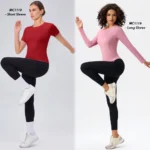 Best Seller Polyester Gym Sports Tops Short Sleeve Yoga and Pilates Fitness Tees for Women, Compression Shirts Running Athletic T-Shirts Workout Baselayer