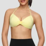 Best Seller Sujetador Deportivo Cute Pleated Front Sports Bra with Adjustable Straps, Push-up Activewear Tops Backless Fitness Bralette with Removable Pads