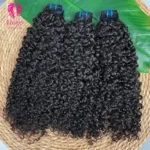 Burmese Curly Hair Raw Virgin Human Hair Extensions 15A Grade Cuticle Aligned Burmese Kinky Curly Bundles