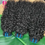 Burmese Curly Hair Raw Virgin Human Hair Extensions 15A Grade Cuticle Aligned Burmese Kinky Curly Bundles