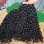 Burmese Curly Hair Raw Virgin Human Hair Extensions 15A Grade Cuticle Aligned Burmese Kinky Curly Bundles