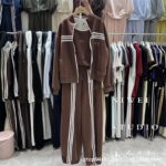 Casual sportswear suit for women, spring and autumn, loose, fashionable, high-end sweatshirt, vest, suspenders, wide-leg pants, three-piece suit