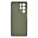 Cell Phone Accessories Green and Black Color Aramid Fiber Phone Case for Samsung S21 Ultra