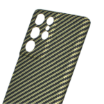 Cell Phone Accessories Green and Black Color Aramid Fiber Phone Case for Samsung S21 Ultra