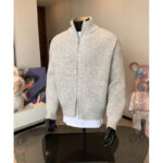 cleanfit zipper sweater men's autumn Korean style lazy high-end knitted sweater American stand-up collar cardigan jacket