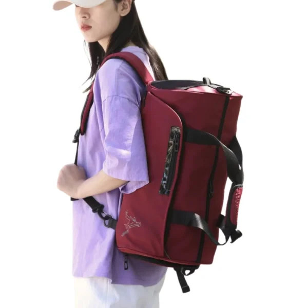 Convertible Waterproof Oxford Travel Bag, 4-in-1 Handheld Shoulder Backpack, Large Capacity Sports Gym Luggage with Wheels