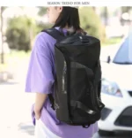 Convertible Waterproof Oxford Travel Bag, 4-in-1 Handheld Shoulder Backpack, Large Capacity Sports Gym Luggage with Wheels