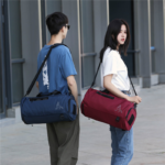 Convertible Waterproof Oxford Travel Bag, 4-in-1 Handheld Shoulder Backpack, Large Capacity Sports Gym Luggage with Wheels