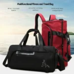 Convertible Waterproof Oxford Travel Bag, 4-in-1 Handheld Shoulder Backpack, Large Capacity Sports Gym Luggage with Wheels