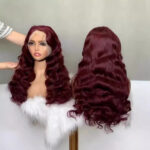 Cross-border 13x4 super double drawn loose body color wig human hair