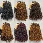 Cross-border 14A SDD super double drawn pixie curly color human hair