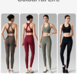 Custom Logo 2PCS Sexy Gym Wear Sets High Supportive Running Clothes for Women, Hollow Back Sports Bra with Adjustable Clasp + High Waisted Yoga Leggings