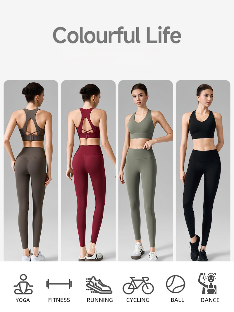 Custom Logo 2PCS Sexy Gym Wear Sets High Supportive Running Clothes for Women, Hollow Back Sports Bra with Adjustable Clasp + High Waisted Yoga Leggings Custom Logo 2PCS Sexy Gym Wear Sets High Supportive Running Clothes for Women, Hollow Back Sports Bra with Adjustable Clasp + High Waisted Yoga Leggings