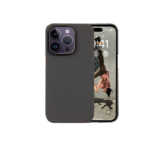 Customized Fine Texture Metal Ring Camera Protection Aramid Fiber Material Mobile Phone Case for iPhone 15 PRO