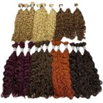 Customized human hair deep curly multi-color hair bundle Bulk human hair real hair wig
