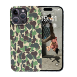 Customized Logo Camouflage Style Hard Ultra-Thin PC Carbon Mobile Phone Covers for iPhone 14