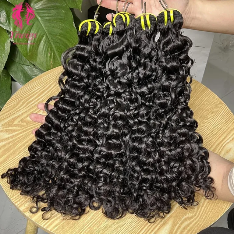 Double Drawn Human Hair Weaves Bundles Wholesale Water Wave Unprocessed Virgin Remy Raw Cuticle Aligned Virgin Hair Vendor