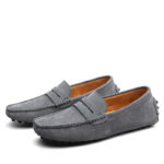 Doudou shoes, men's shoes, foreign trade driving shoes, cow suede leather, cross-border, versatile, casual, lightweight men's loafers, leather shoes