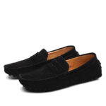Doudou shoes, men's shoes, foreign trade driving shoes, cow suede leather, cross-border, versatile, casual, lightweight men's loafers, leather shoes
