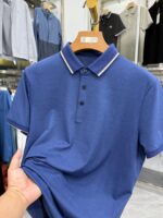 [Doujia] Summer business style lapel short-sleeved POLO shirt for men with contrasting edges, versatile, breathable and comfortable 5T011