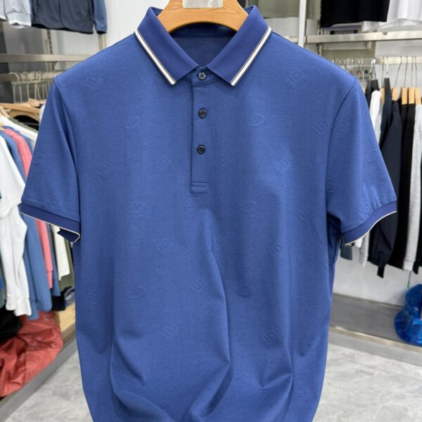[Doujia] Summer business style lapel short-sleeved POLO shirt for men with contrasting edges, versatile, breathable and comfortable 5T011
