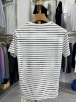 【Doujia】Withdraw the remaining orders! Classic striped V-neck short-sleeved T-shirt men's summer breathable shirt white casual 1T32