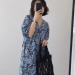 Dress Women Simple Floral Summer All-match Leisure Casual Ulzzang Chic Fashion Mid-calf Puff-sleeve Sundress Holiday Harajuku