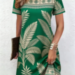 Ethnic Style Pattern 3D Printing Dresses For Women 2026 Fashion Summer Short Sleeve Loose A-Line Dress Casual Women's Clothing