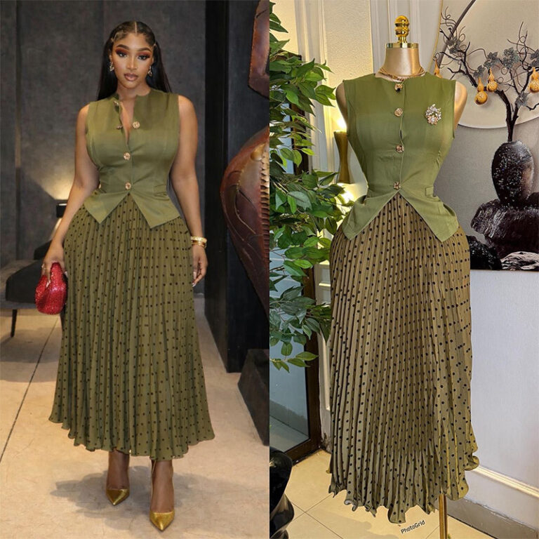 European and American cross-border African women's clothing 2026 summer new elegant temperament sleeveless vest vest pleated skirt suit