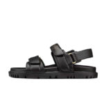 External wear European and American thick-soled sandals for women 26 spring and summer new style one-word casual versatile letter D home slippers with Velcro