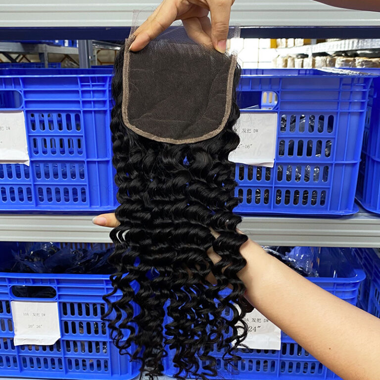 Factory direct sales full real hair wig 5*5 hair block swiss lace closure human hair human hair